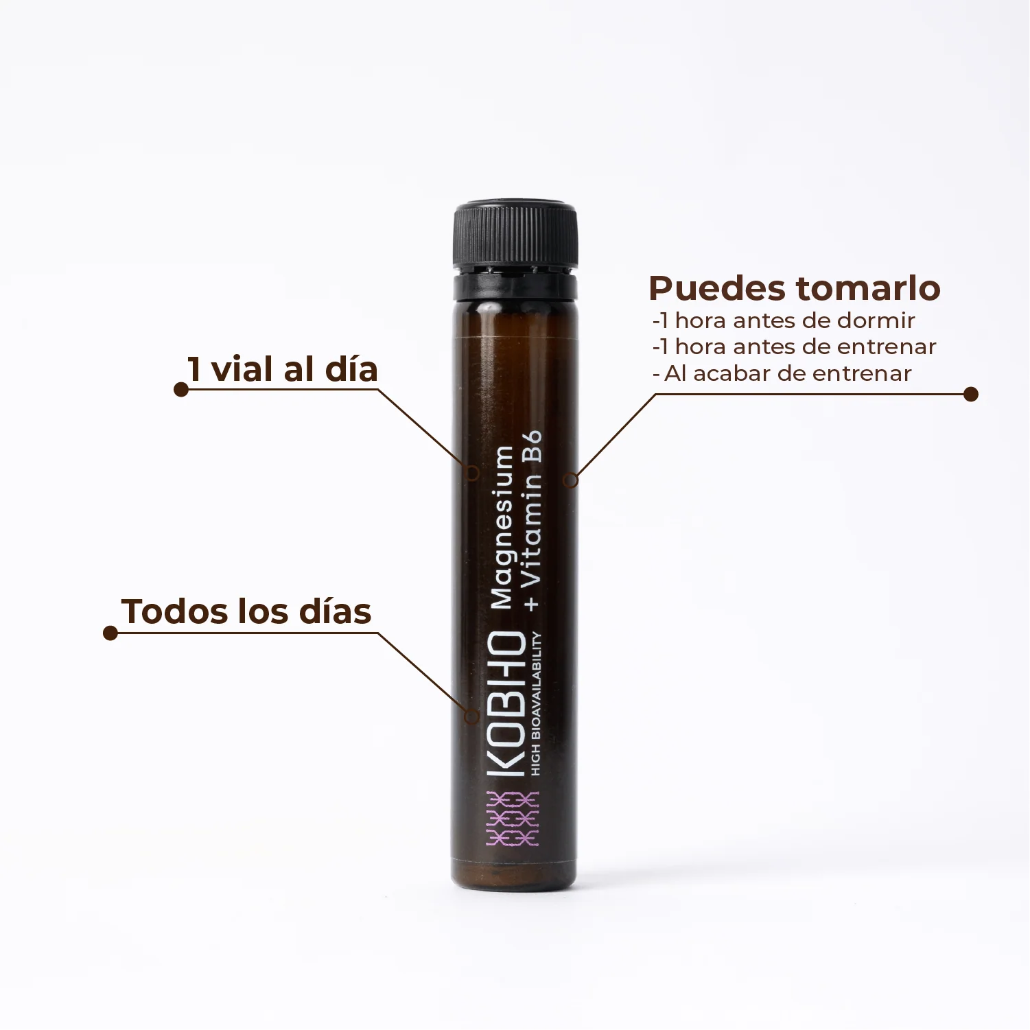 Magnesio + Vit B6 20 Viales Kobho Labs - Imagen 2