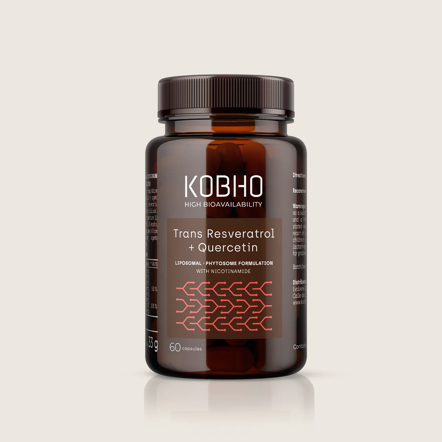 Trans Resveratrol + Quercetina Kobho Labs