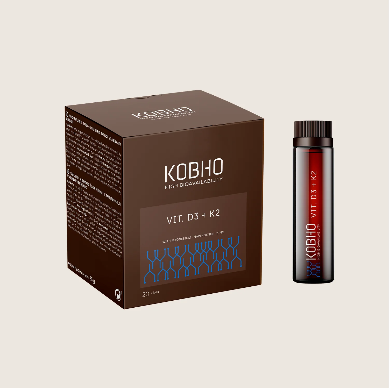 Vitamina D3 + K2 Kobho Labs